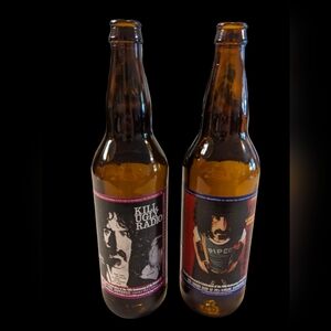 RARE:Two Vintage Limited Edition- 40 th Anniversary Frank Zappa Beer Bottles